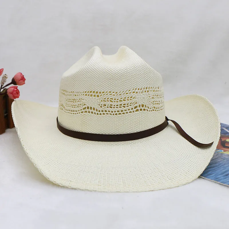 Ashore Western Cowboy Handmade Cowboy Hats Summer Straw hats