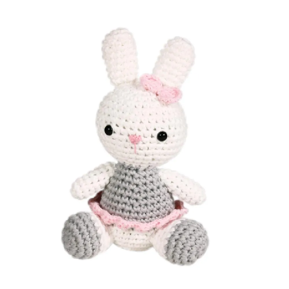 Ballerina Bunny Hand Crochet Rattle