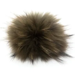 Big Bobbl - Khaki - Fur Pom Pom