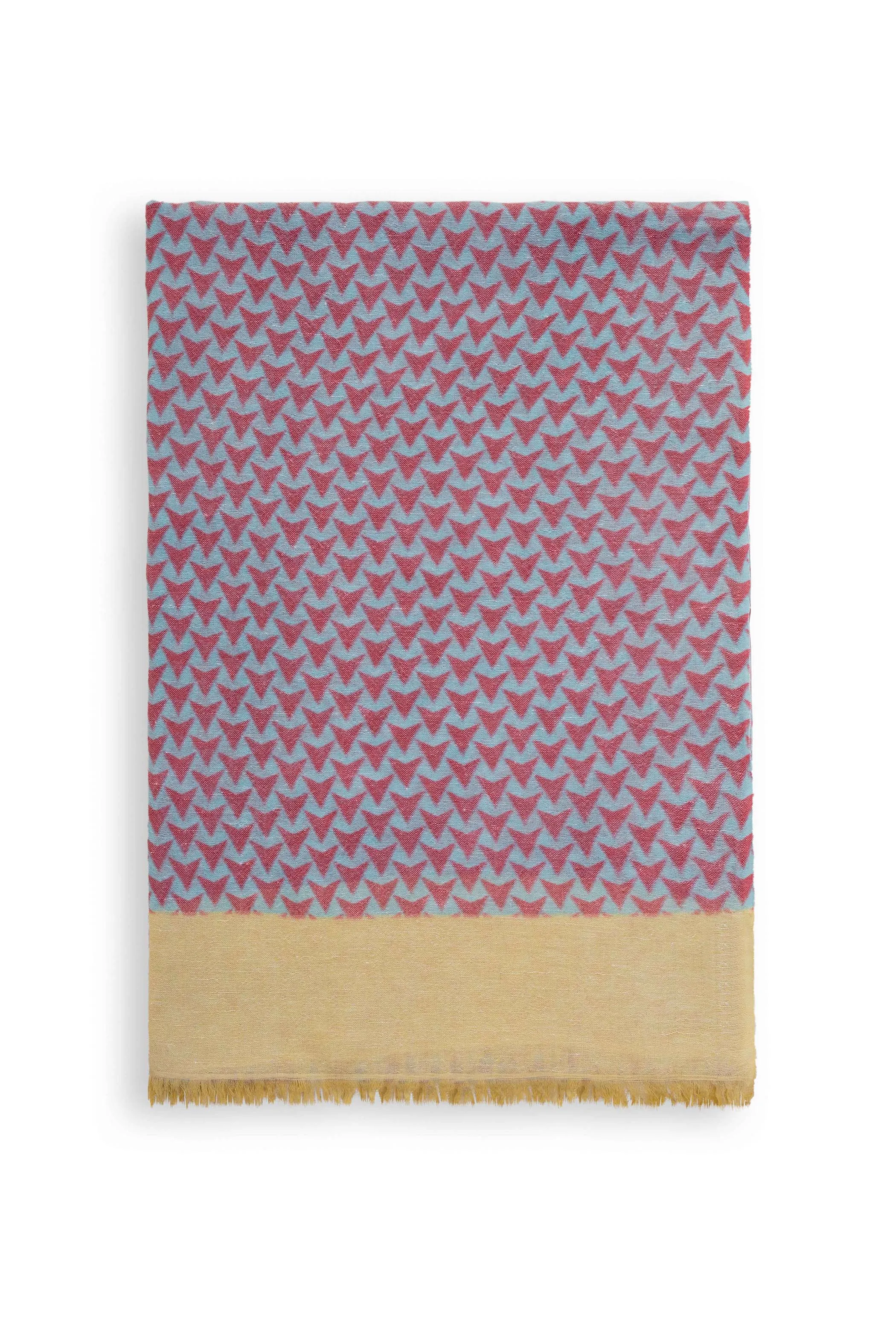 Block Printed Tile | Linen Scarf