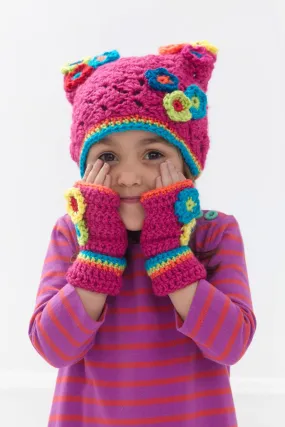 Blooming Cap And Mitts Pattern (Crochet)