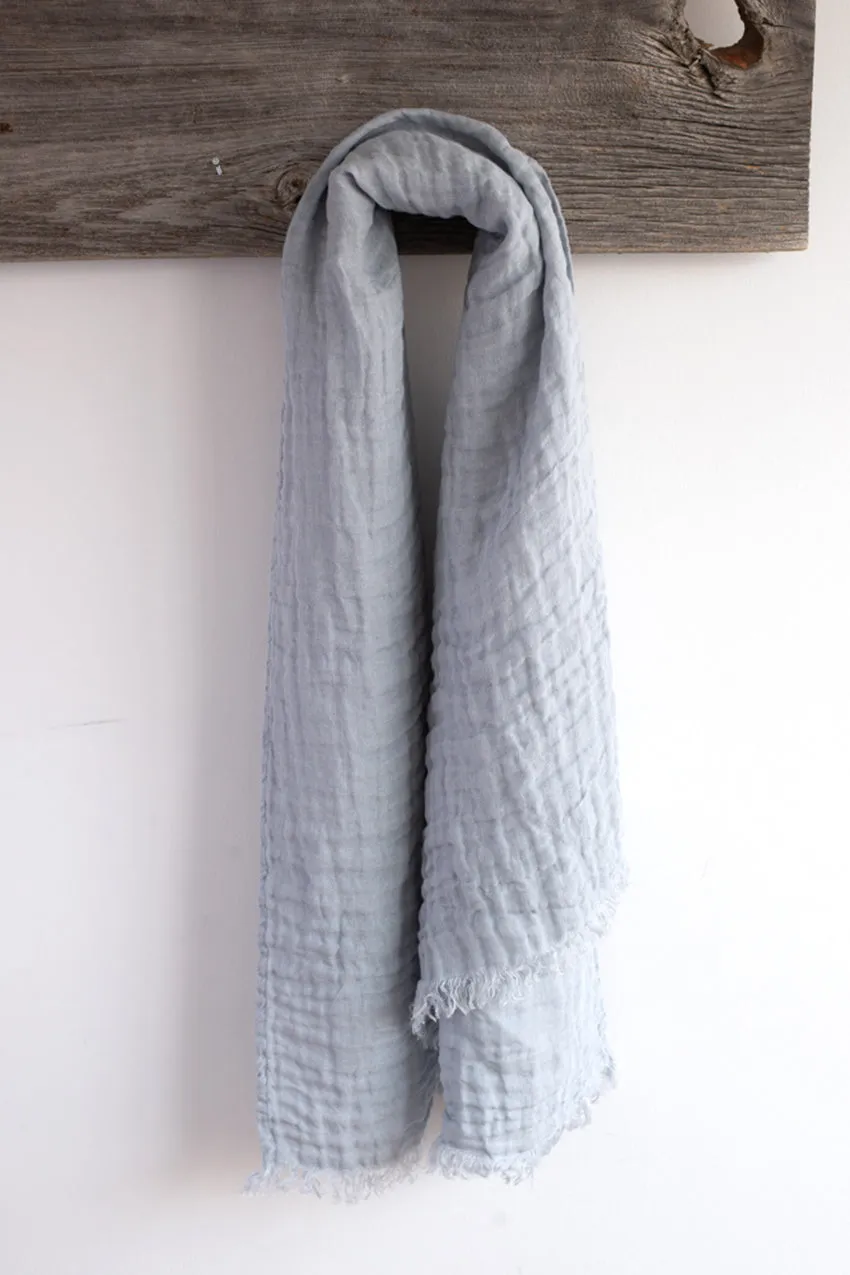 Cabana Linen Shawl/Scarf Mineral Blue - 2 sizes