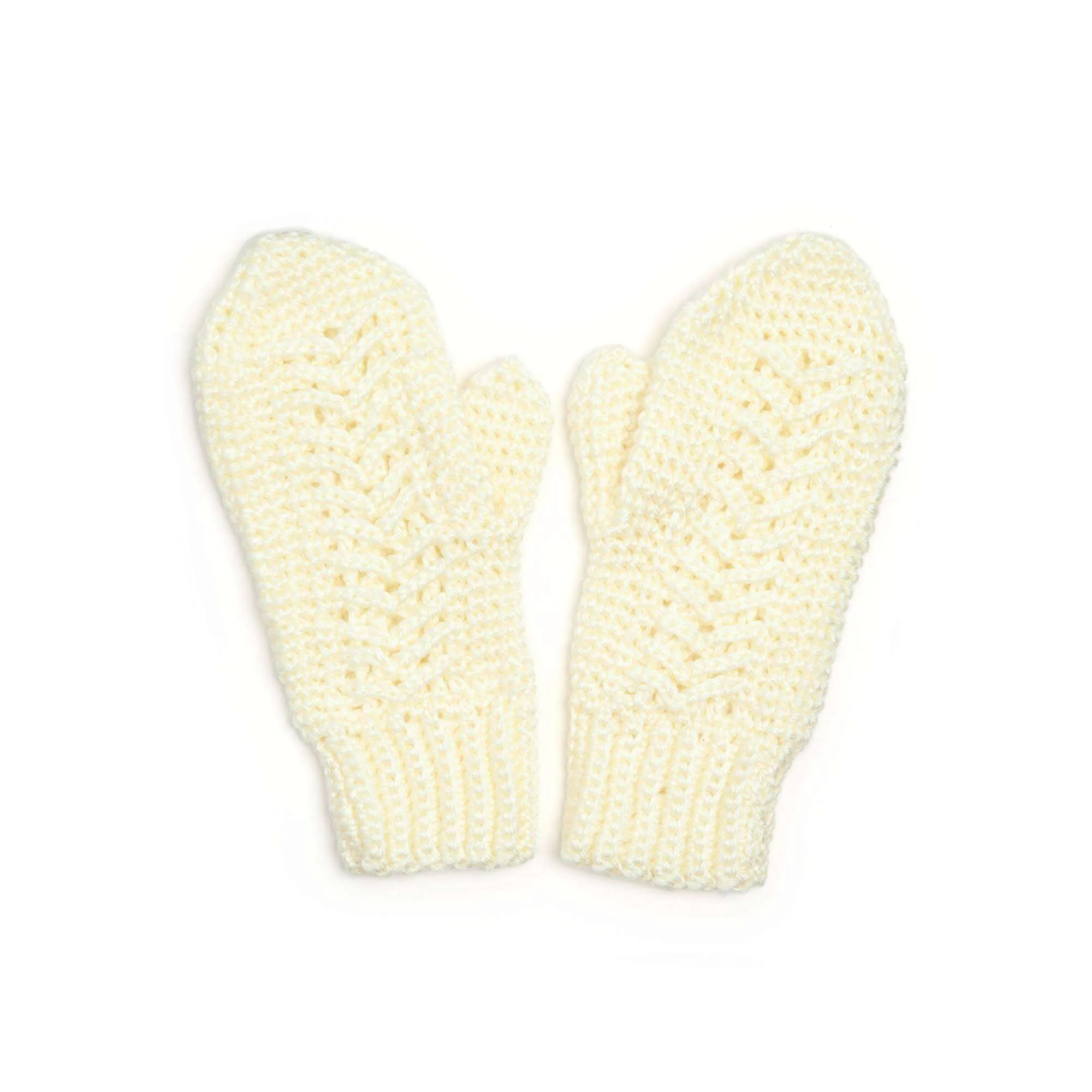 Caron Crochet Faux Cables Mittens