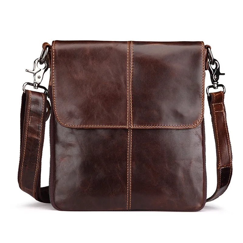 Casual Vintage Men's Leahter Crossbody Bag for IPad 5217