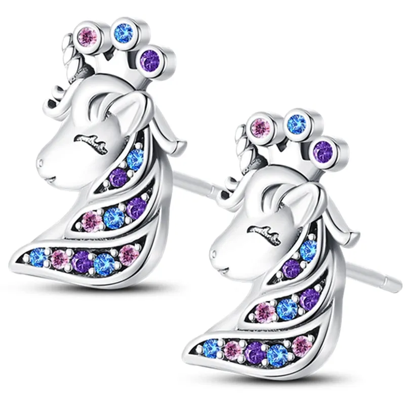 Classic  Earrings 925 Sterling Silver Colorful CZ Hoop Earrings for Women Birthday Party Wedding Engagemen Gift Jewelry