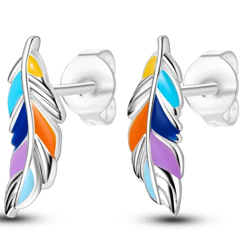 Classic  Earrings 925 Sterling Silver Colorful CZ Hoop Earrings for Women Birthday Party Wedding Engagemen Gift Jewelry