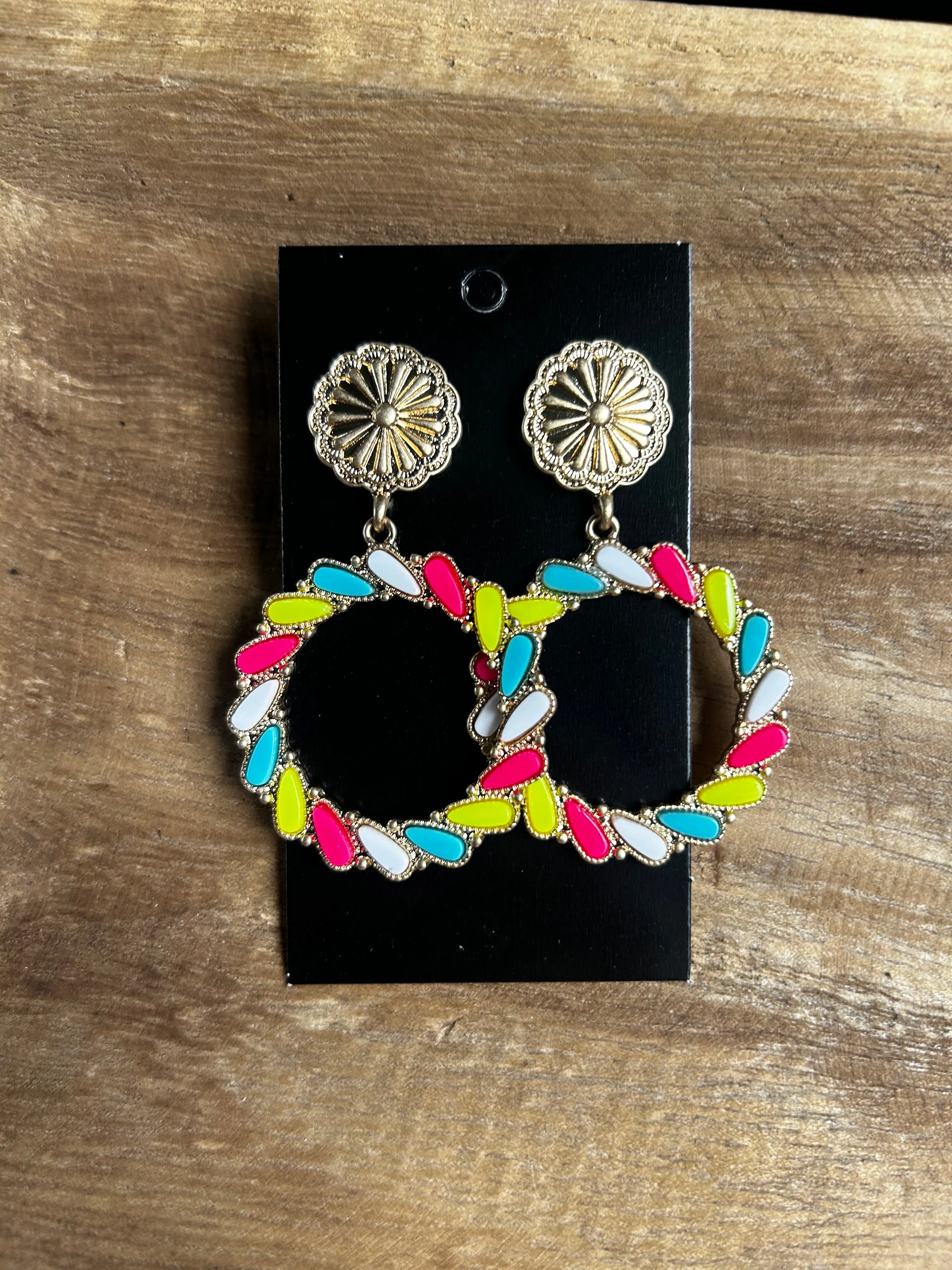 Colorful Circle Earrings