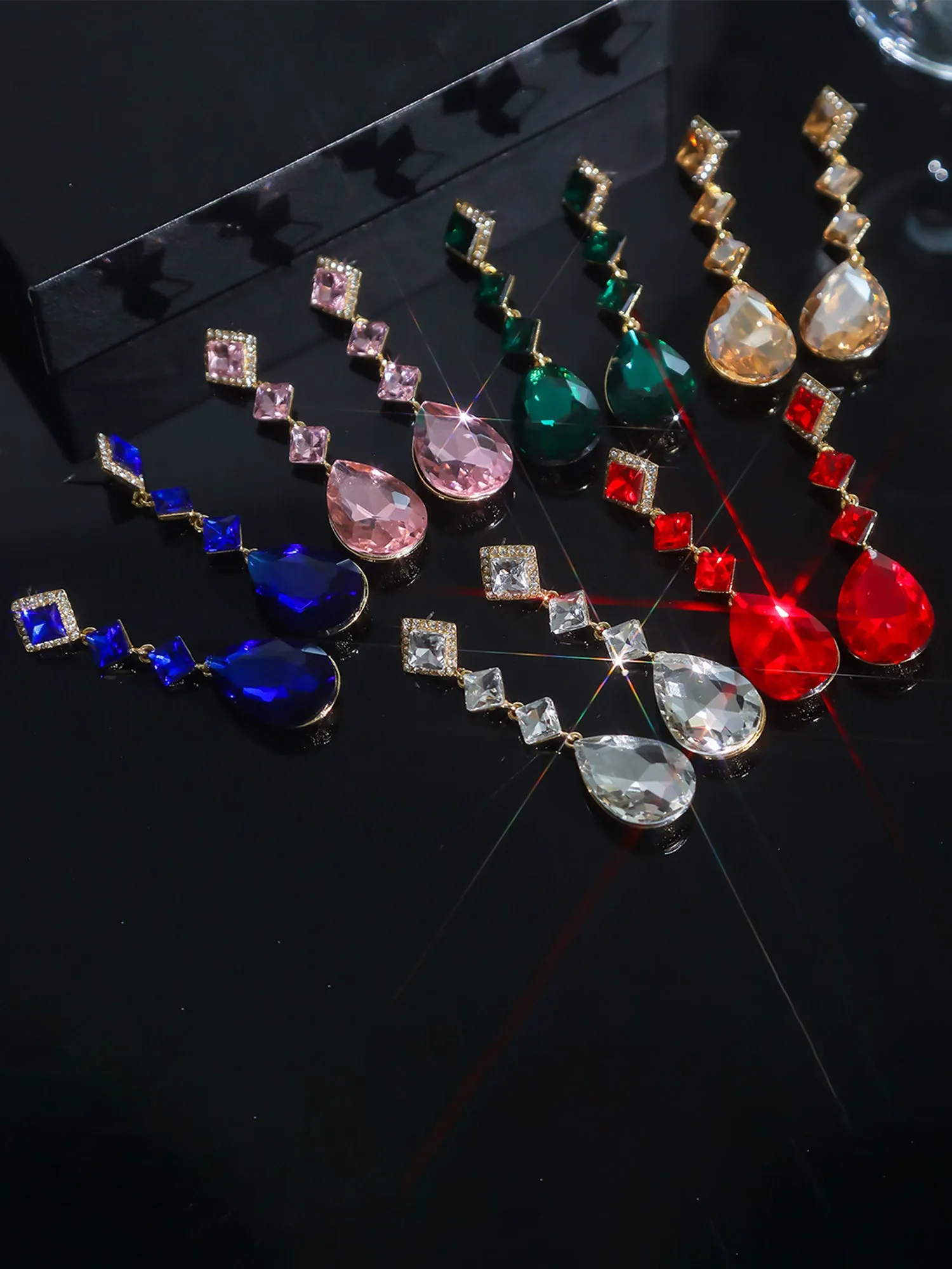 Colorful Crystal Rhinestone Earrings