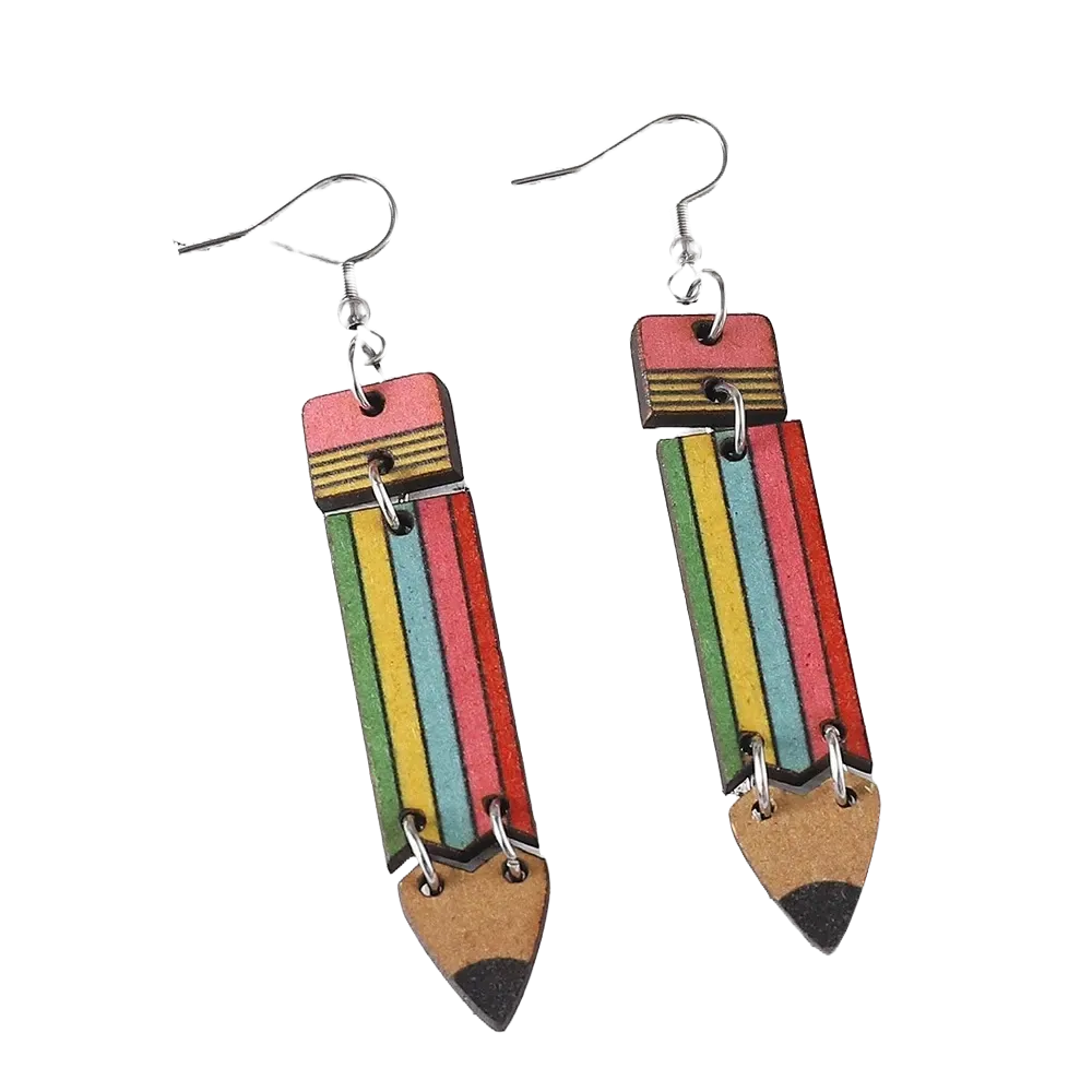 Colorful Pencil Earrings