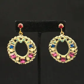 Colorful Rhinestone Earrings