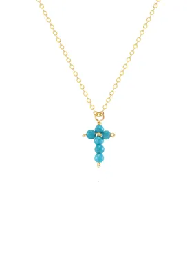 Cross Necklace in Turquoise