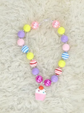 Cupcake Fun Bubblegum Necklace