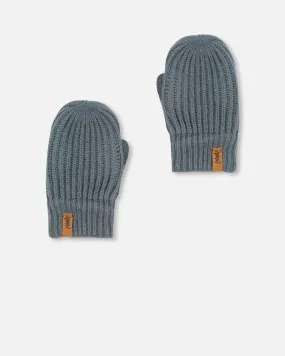 Deux par Deux Kid's Knitted Mittens Hunter Green