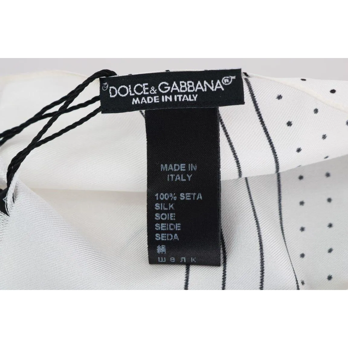 Dolce & Gabbana Elegant Silk Polka Dot Men's Scarf Wrap