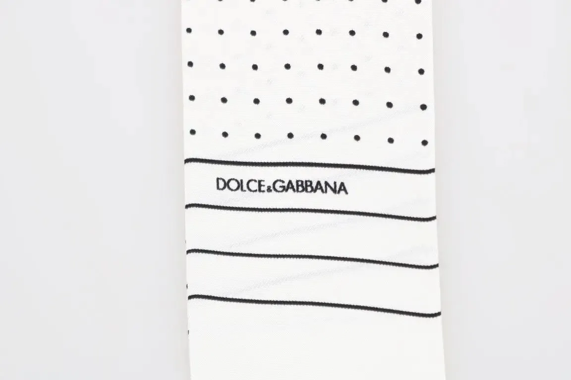 Dolce & Gabbana Elegant Silk Polka Dot Men's Scarf Wrap