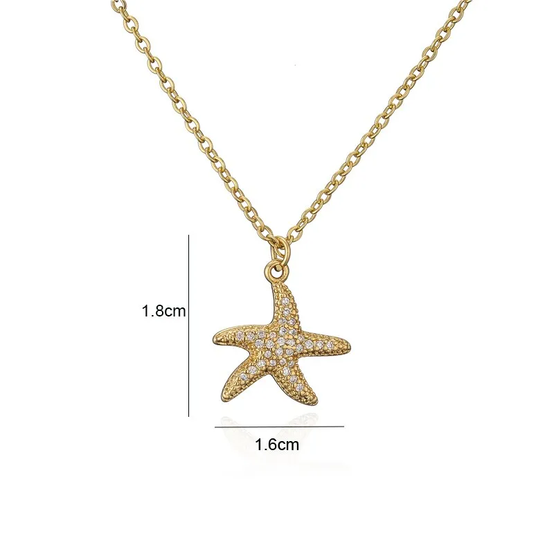 Golden Sea Star Necklace & Pendant