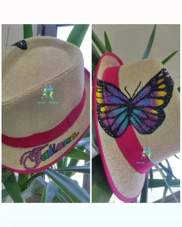 handi__made Customized Hand Painted Summer Hats For Women