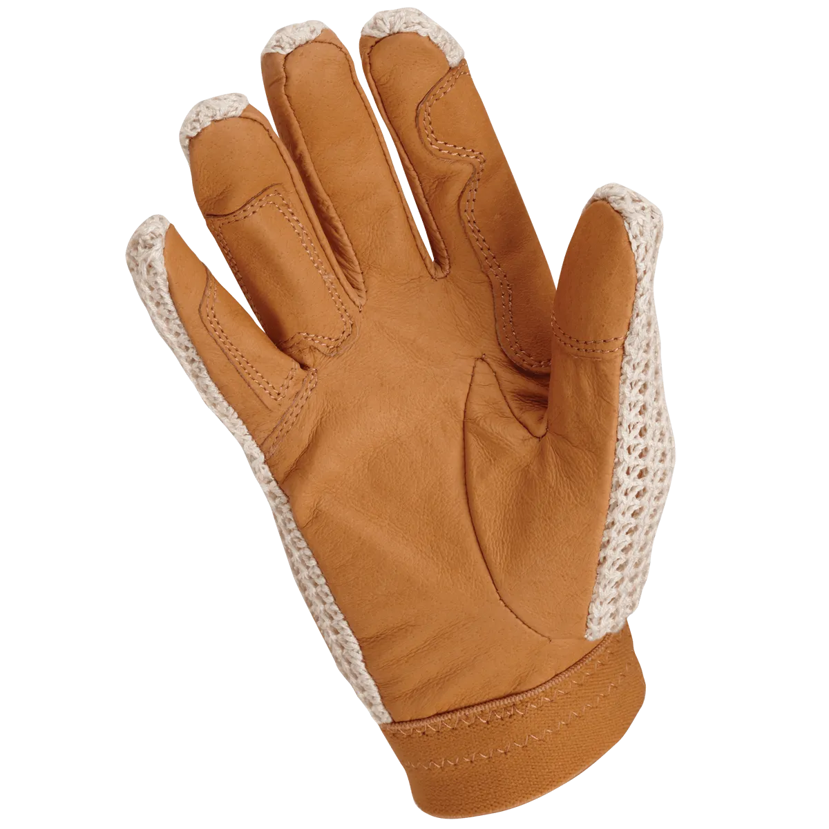 Heritage Crochet Riding Glove-Tan