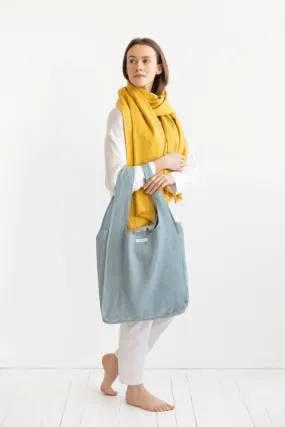 Honey linen scarf