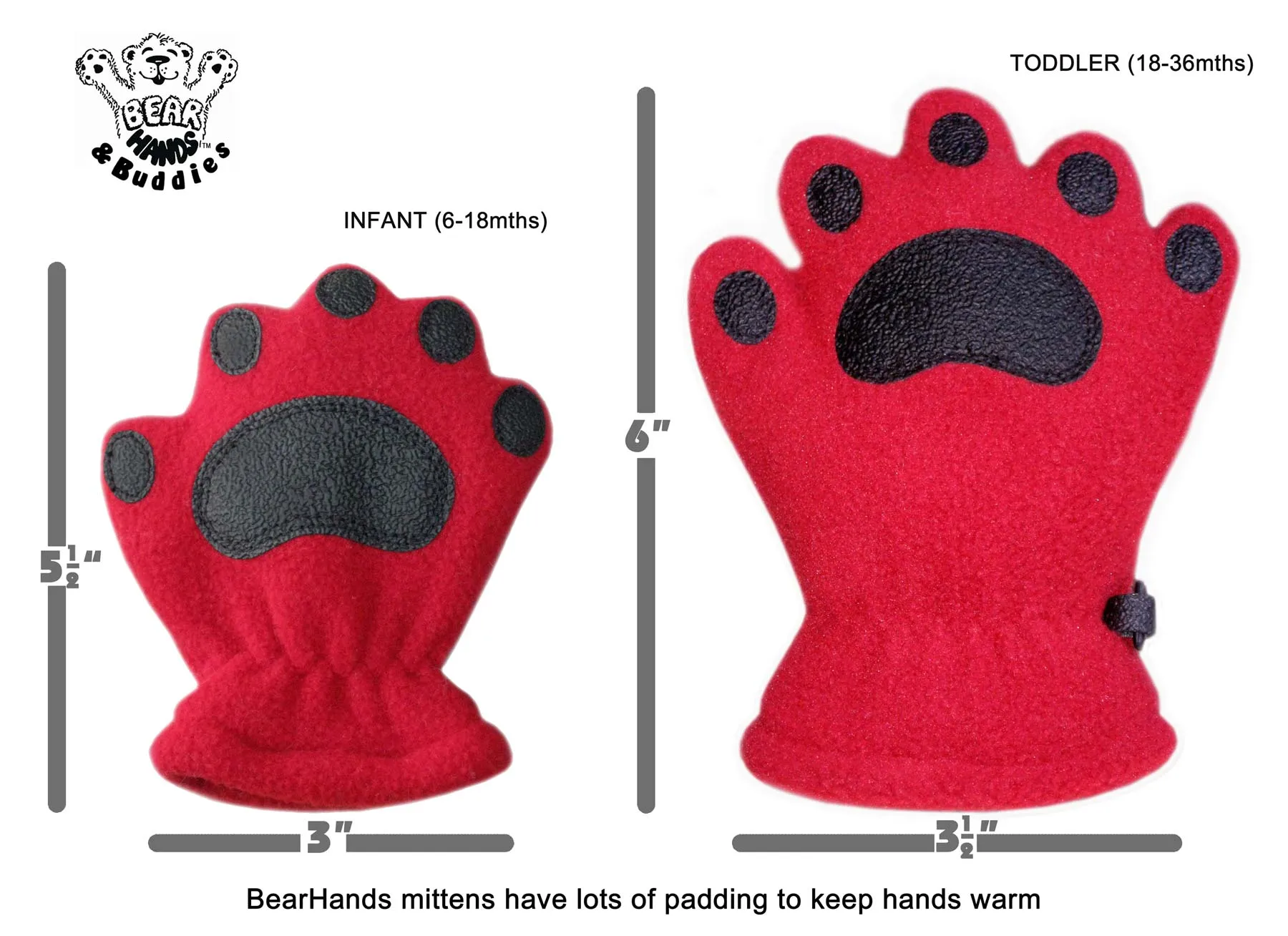 Infant & Toddler Brown Fleece Mittens