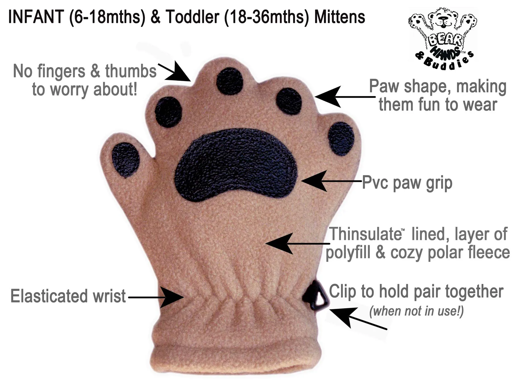 Infant & Toddler Cobalt Blue Fleece Mittens