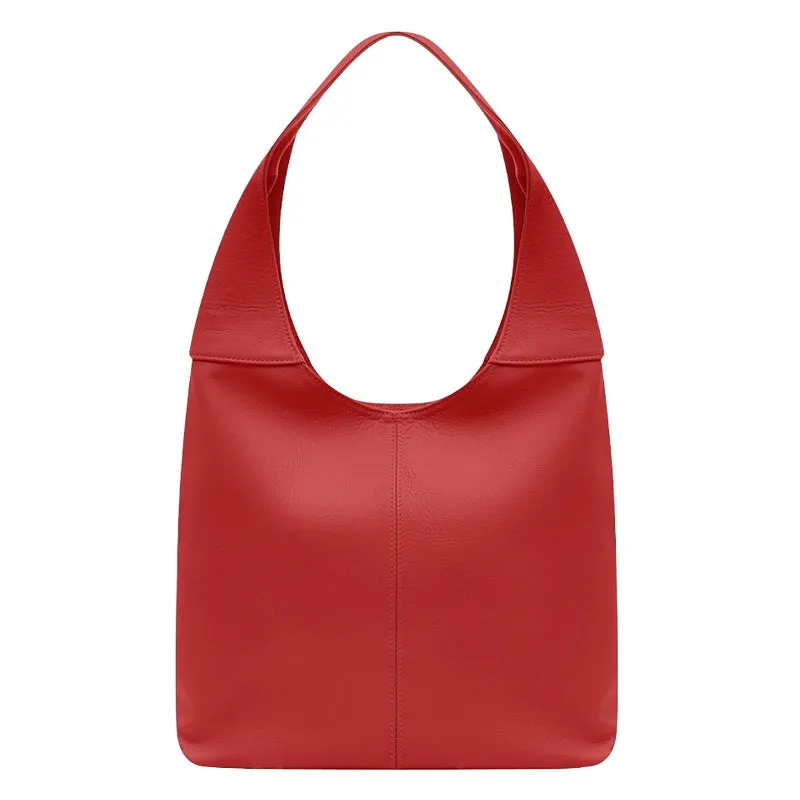 Italian Leather Bella Bag Red