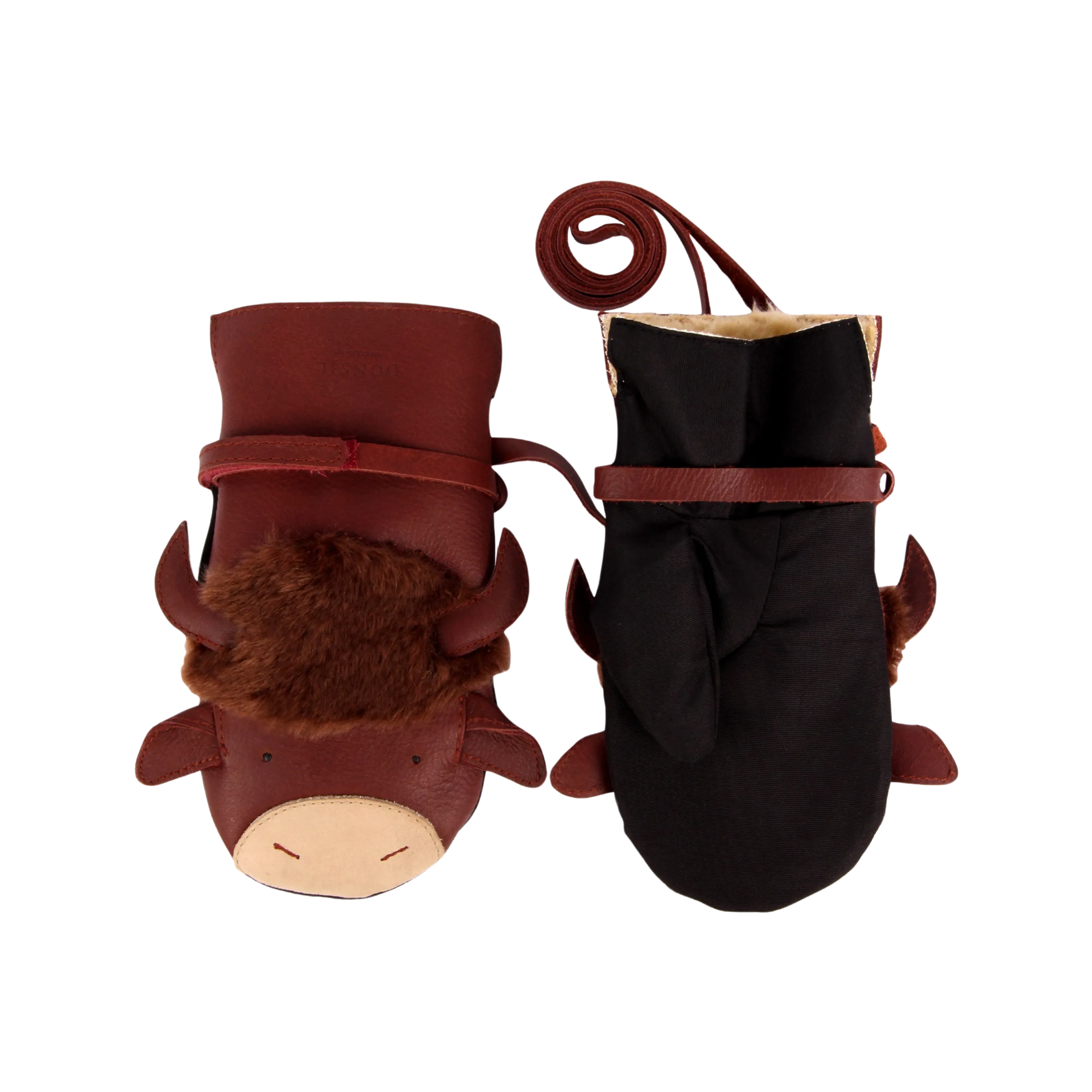 Kapi Exclusive Mittens | Buffalo | Burgundy Classic Leather