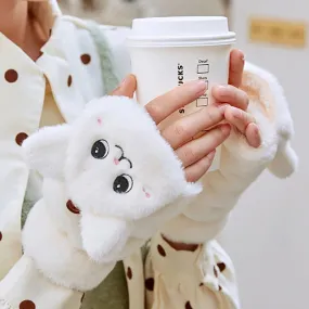 Kawaii Cat Plush Mittens