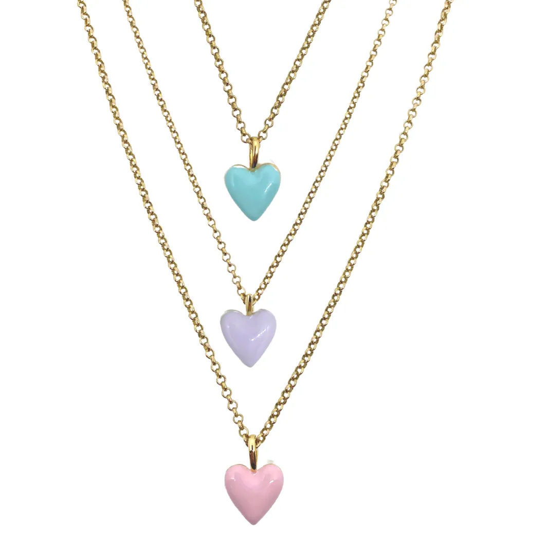 Little Enamel Heart Necklace