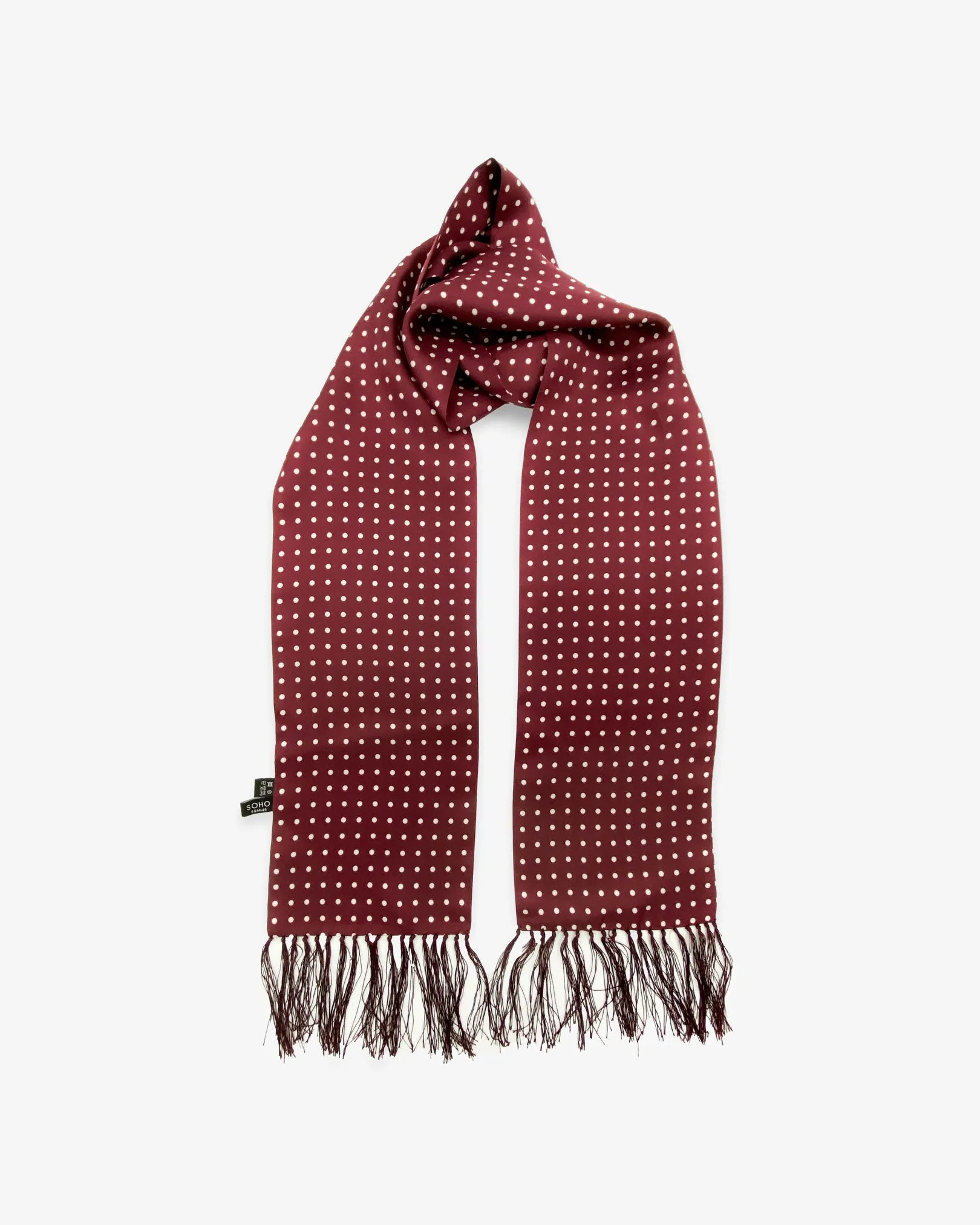 Men's Silk Polka Dot Aviator Scarf - The Sapporo Aviator