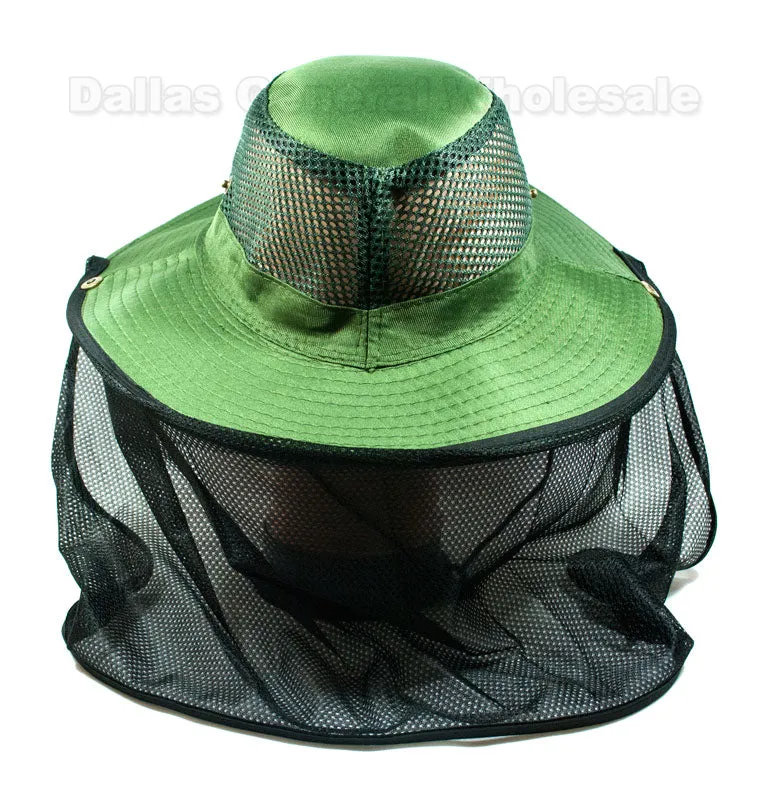 Mesh Bucket Hats with Vented Neck Cover Wholesale