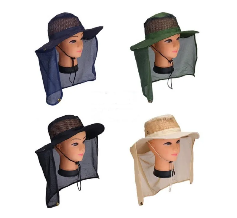 Mesh Bucket Hats with Vented Neck Cover Wholesale