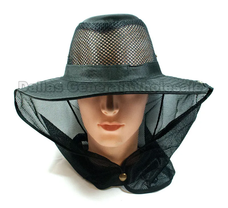 Mesh Bucket Hats with Vented Neck Cover Wholesale