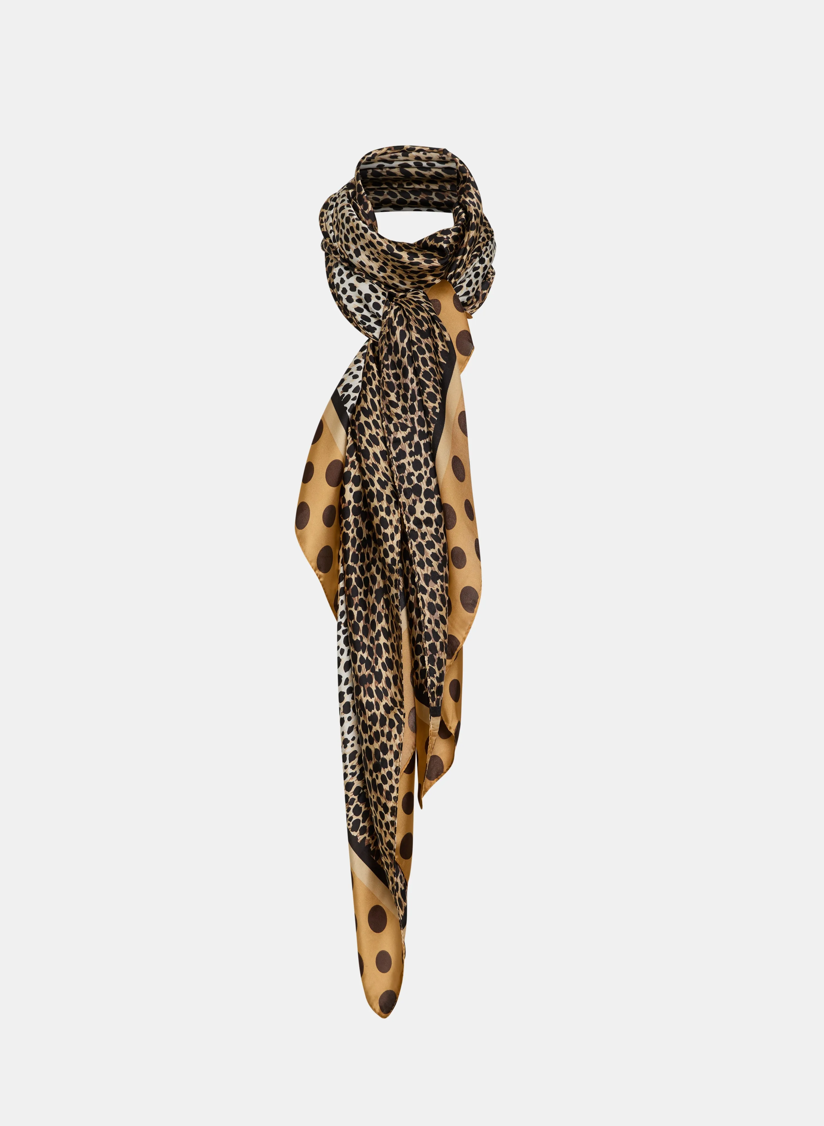 Mixed Leopard Print Scarf