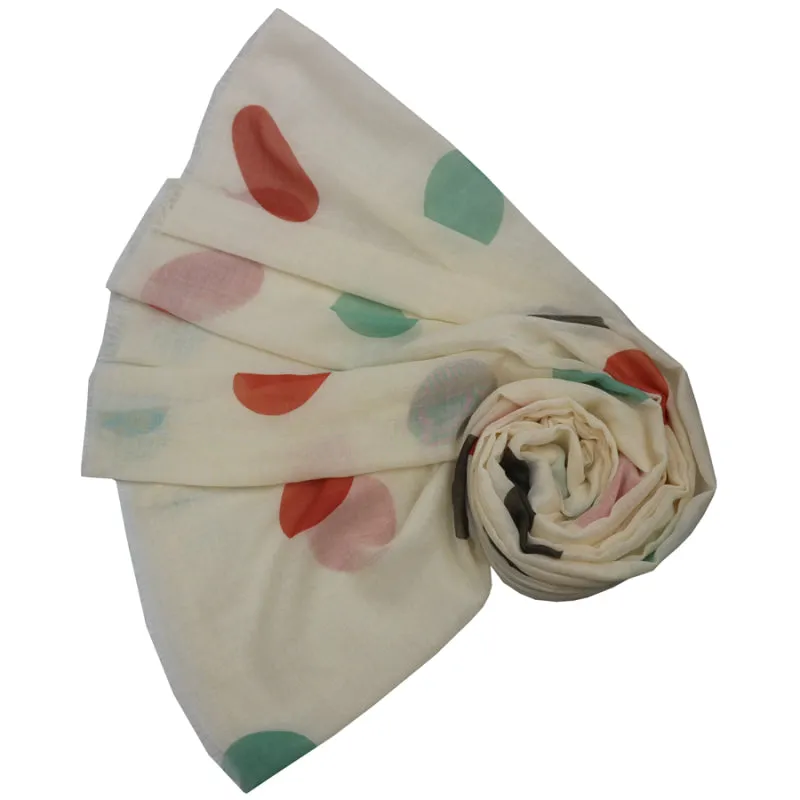 MULTICOLOURED POLKA DOT SCARF