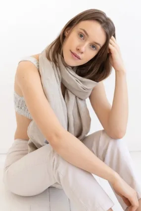 Natural Light linen scarf