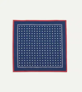 Navy Polka Dot Print Bandana