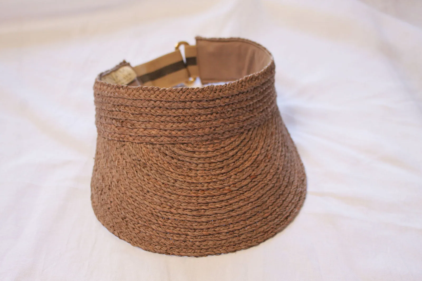 Noosa Raffia Visor - Taupe