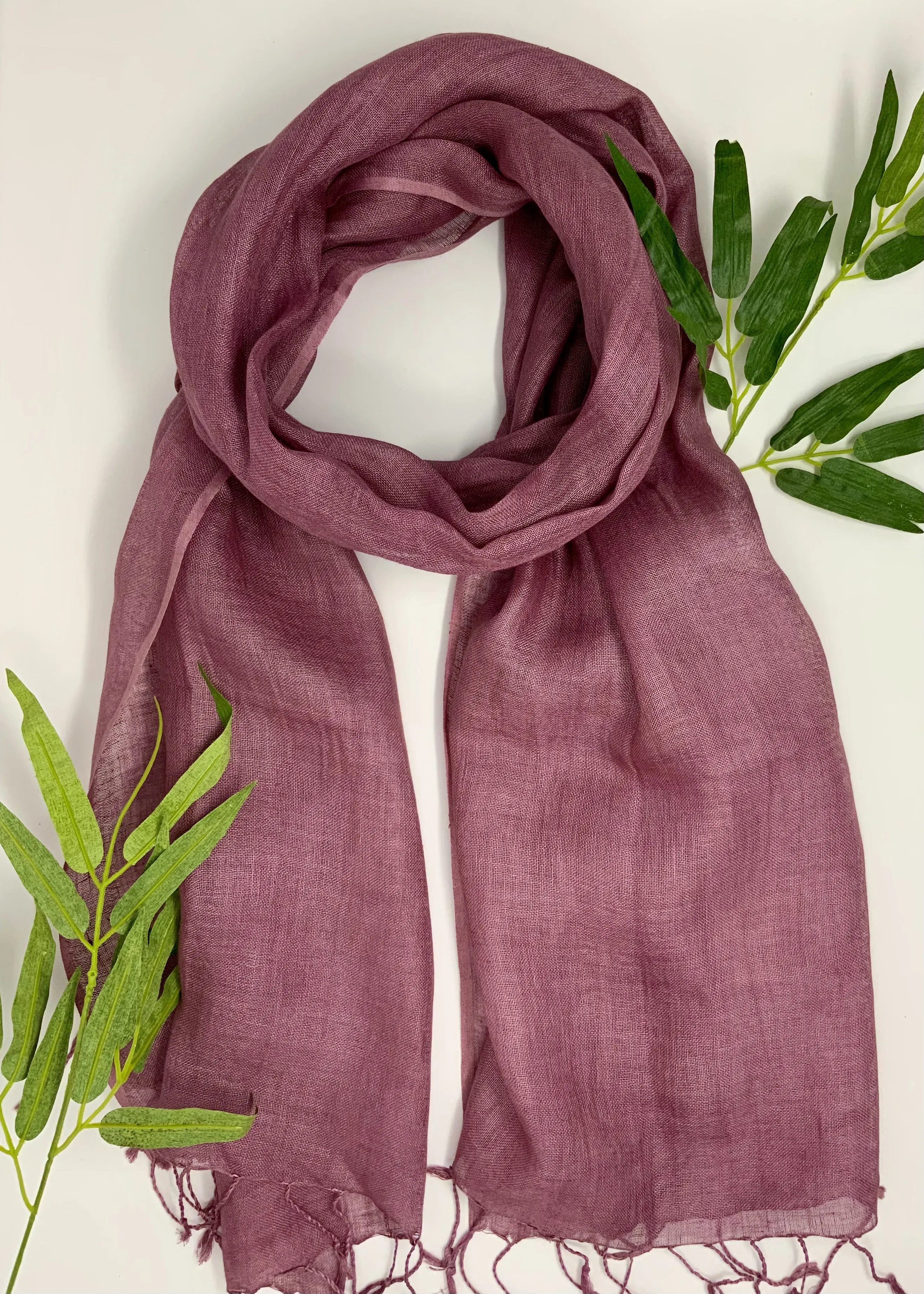 Organic Linen Scarves - Shades of Pink