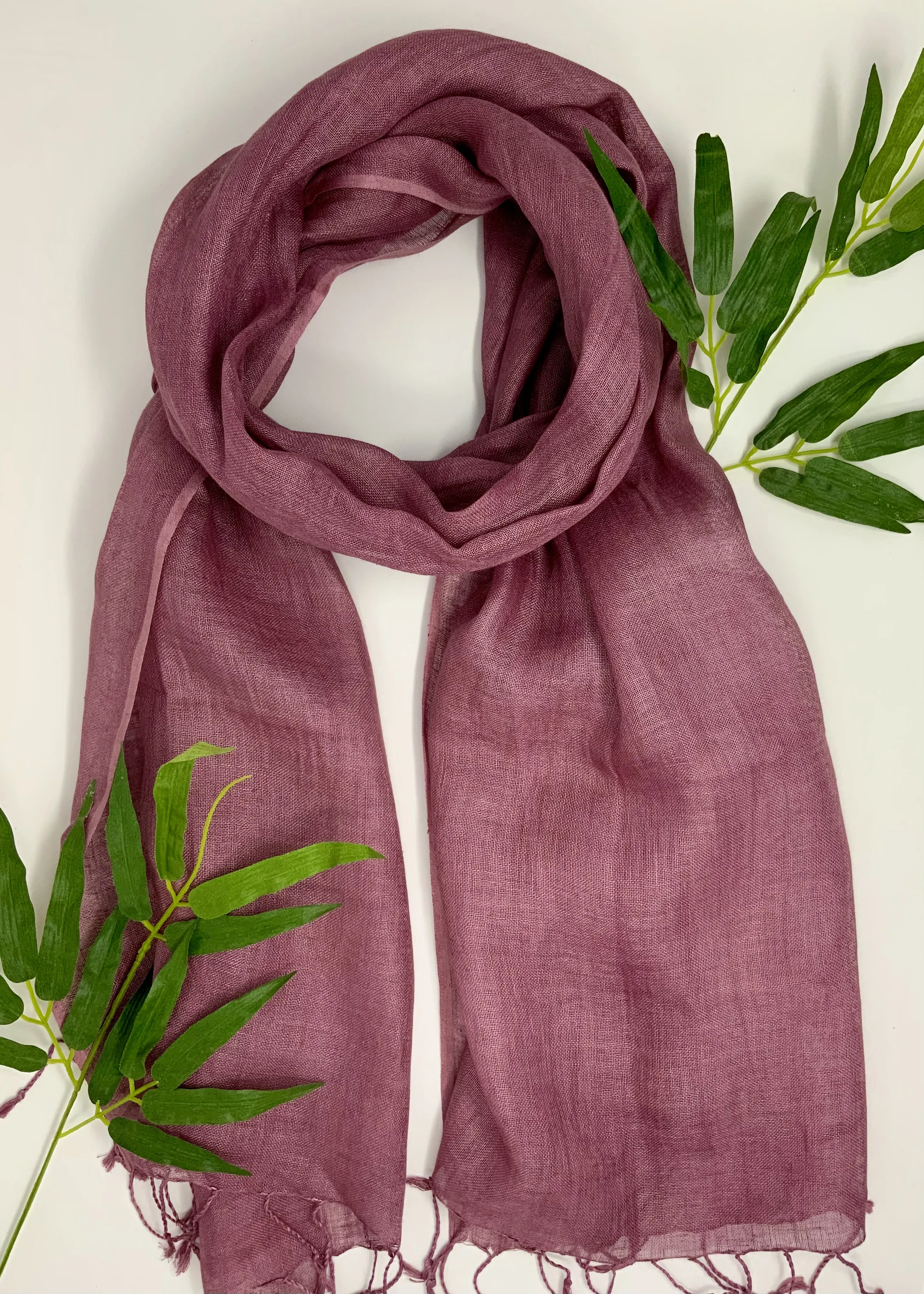 Organic Linen Scarves - Shades of Pink