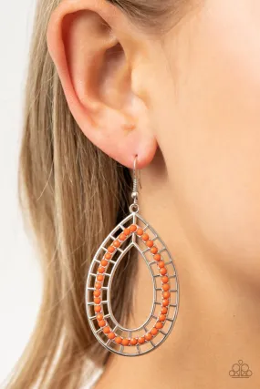 Paparazzi Earring ~ Fruity Fiesta - Orange