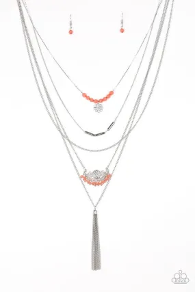 Paparazzi Necklace ~ Malibu Mixer - Orange