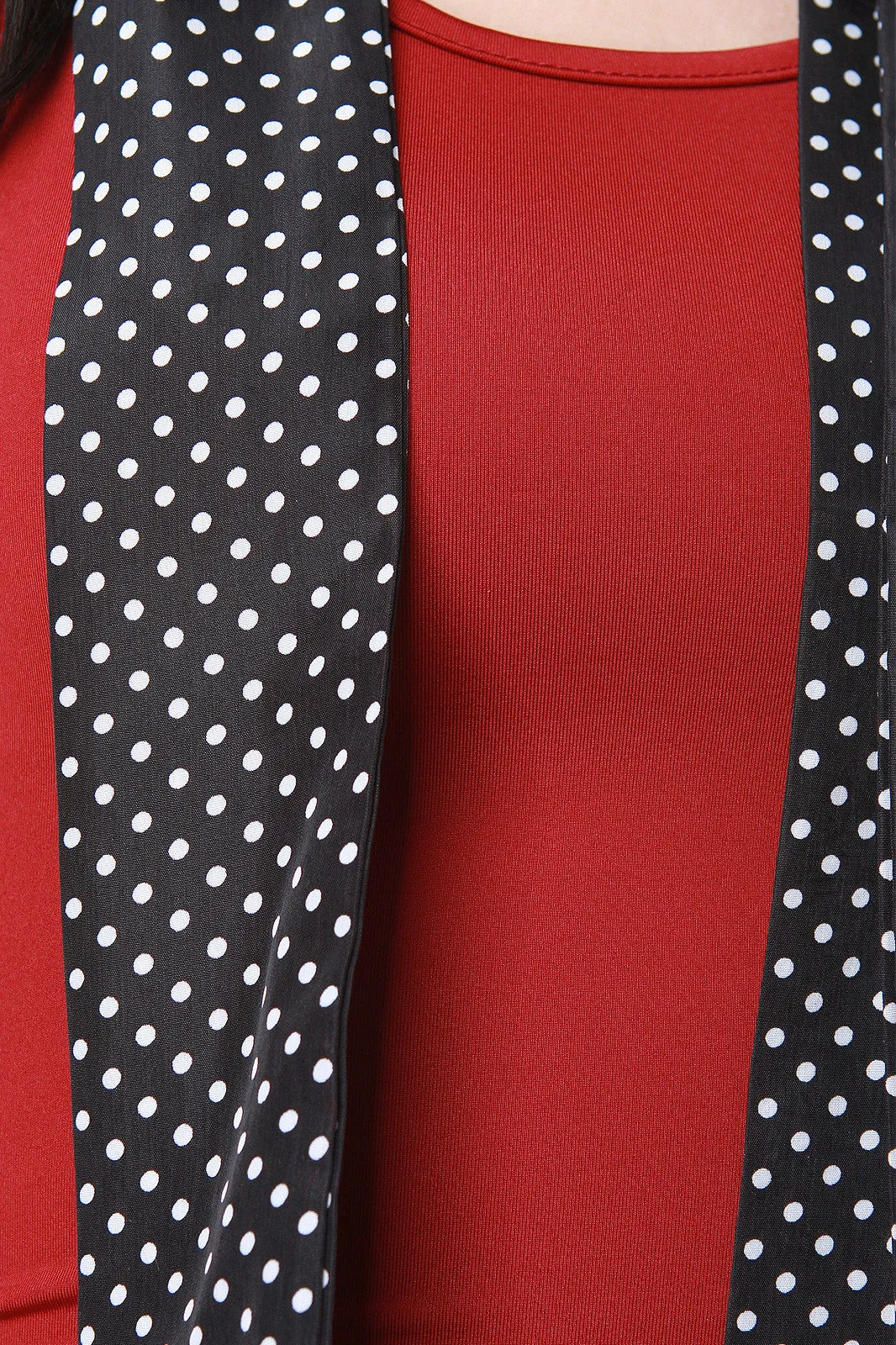 Polka Dot Print Chiffon Scarf