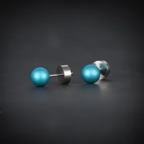 "Colorful aluminum" collection classic stud earrings