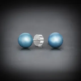 "Colorful aluminum" collection round stud earrings big size