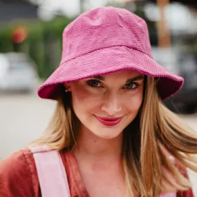 Raspberry Wholesale Corduroy Bucket Hat