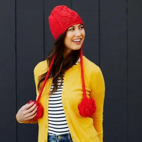 Red Heart Crochet Entwined Chic Cable Hat