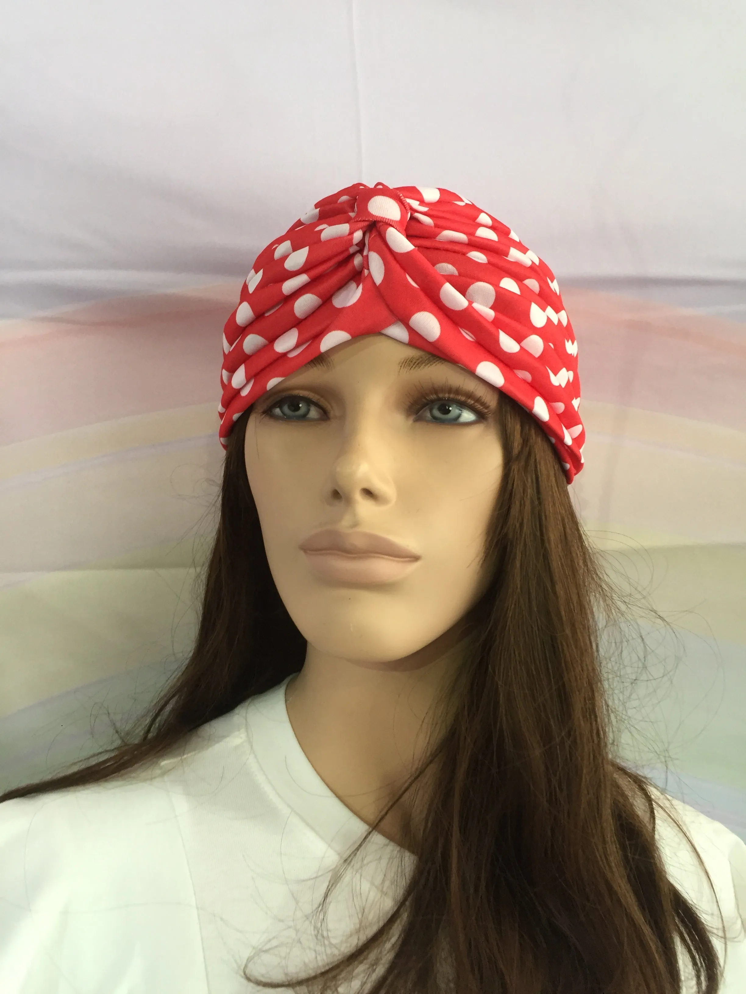 Red Polka Dot Turban