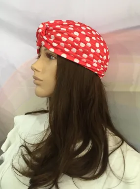 Red Polka Dot Turban