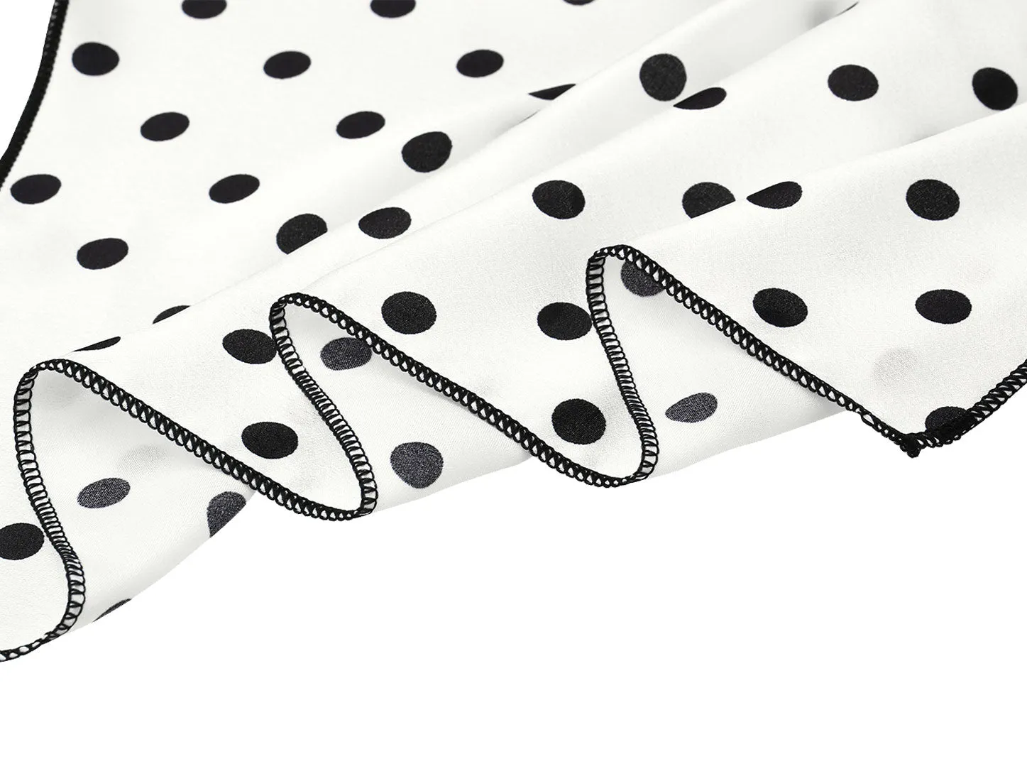 Retro Polka Dots Square Scarf Head Neck Scarves Kerchief Neckerchief